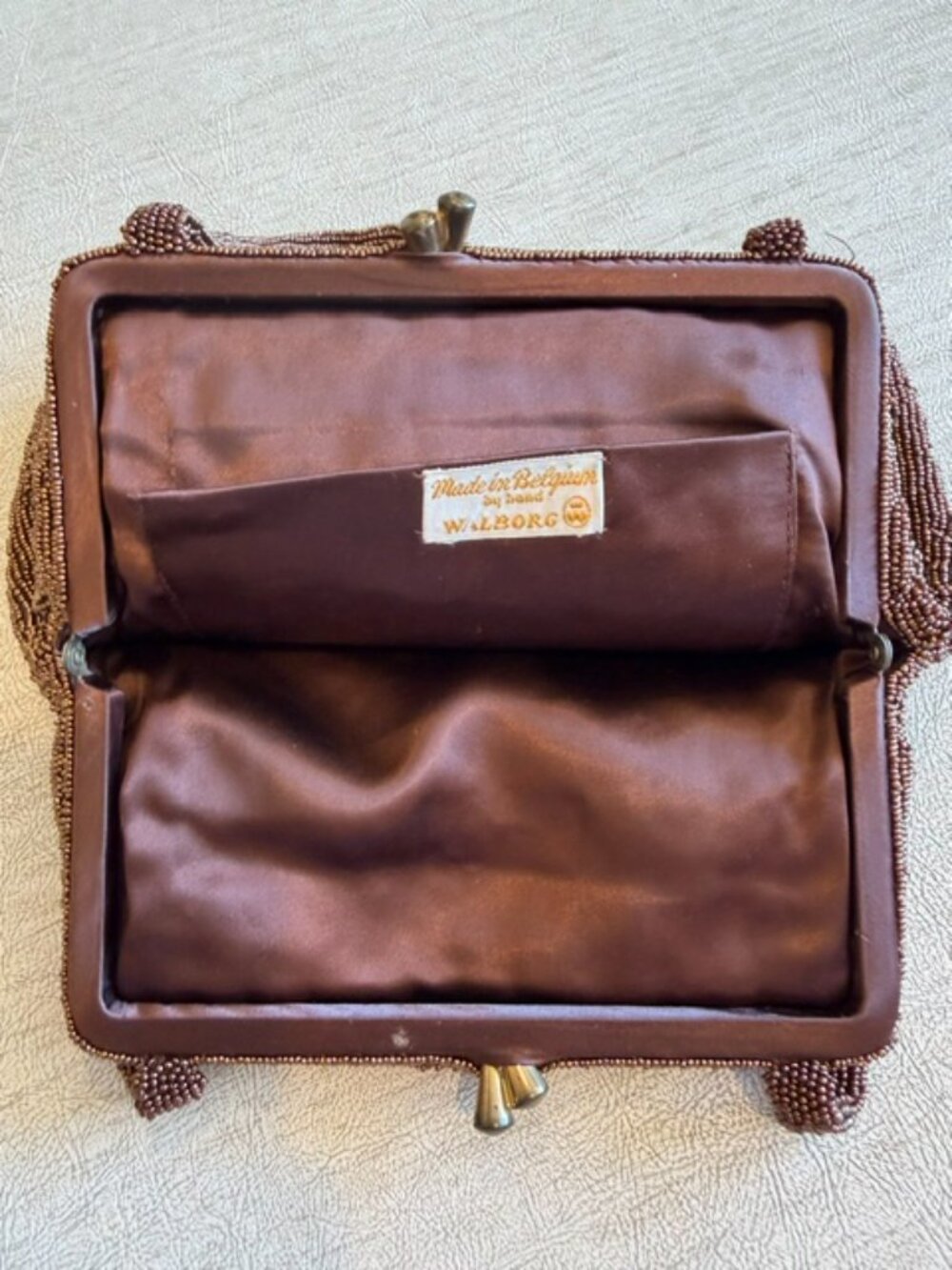 Vintage Walborg Copper Beaded Evening Bag - Picture 7 of 7